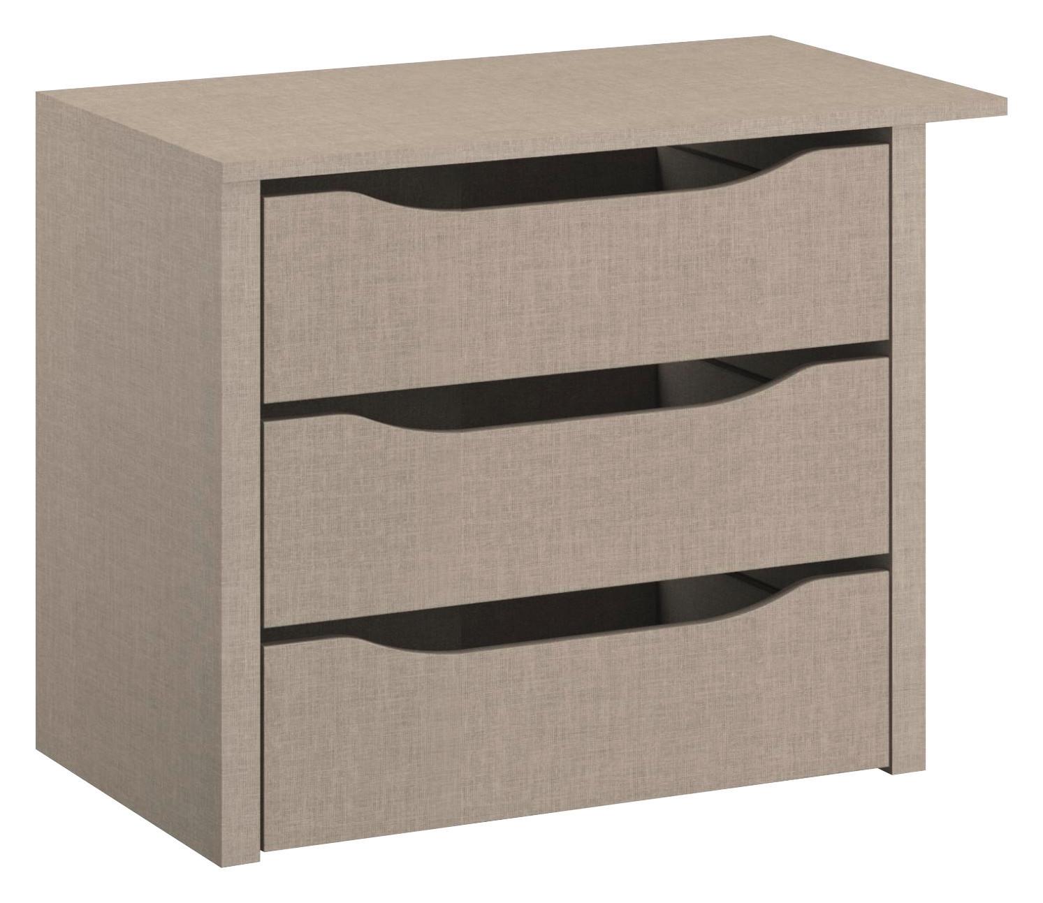 SADA ZÁSUVIEK PRÍSLUŠENSTVO K BENSHEIM - sivá, kompozitné drevo (66/57/45cm)