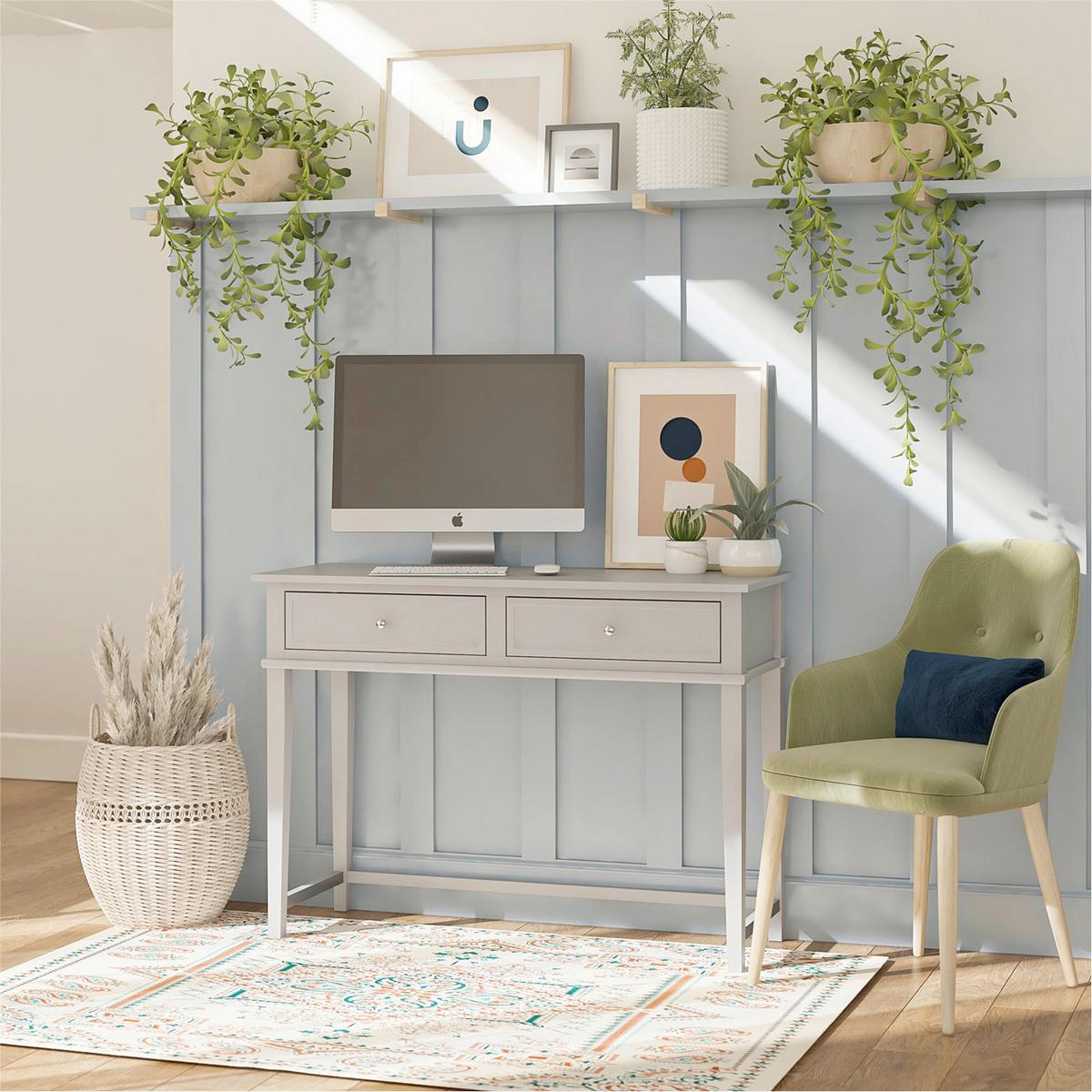 Schreibtisch Franklin Grau L: 89cm - Grau, Design, Holzwerkstoff (89/75/45cm) - MID.YOU