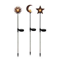 Solarleuchte mit Erdspieß Rafael 1xled Warmweiß H: 82cm - Bronzefarben, KONVENTIONELL, Kunststoff/Metall (12/5,5/82cm)