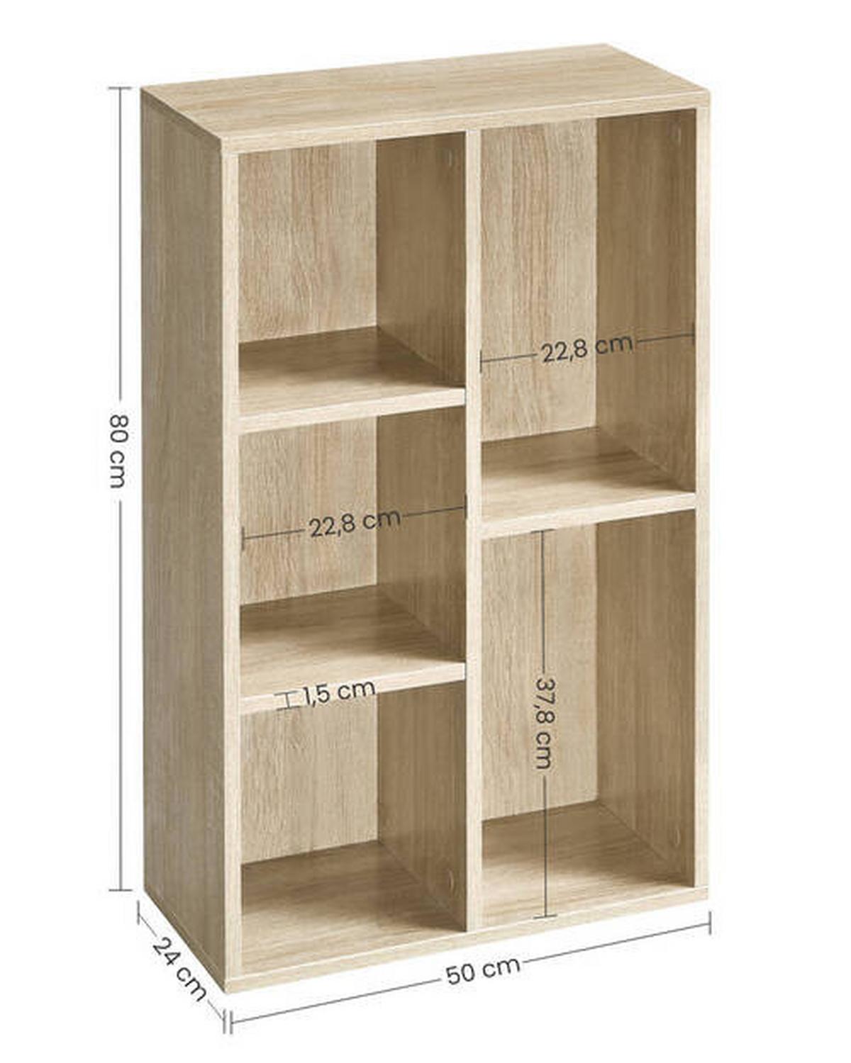 REGAL Regal Sonoma Eiche B: 50 cm - Sonoma Eiche, Basics, Holzwerkstoff (50/80/24cm) - Boxxx