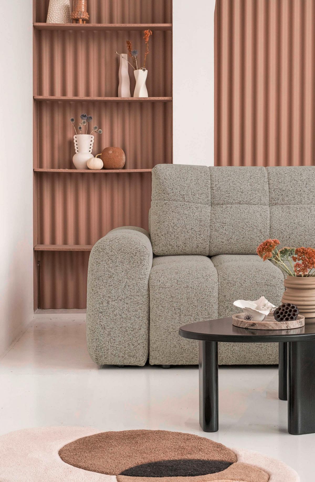 Ecksofa Lulu Grau S: 268x184cm - Schwarz/Grau, Design, Textil (268/184cm) - MID.YOU