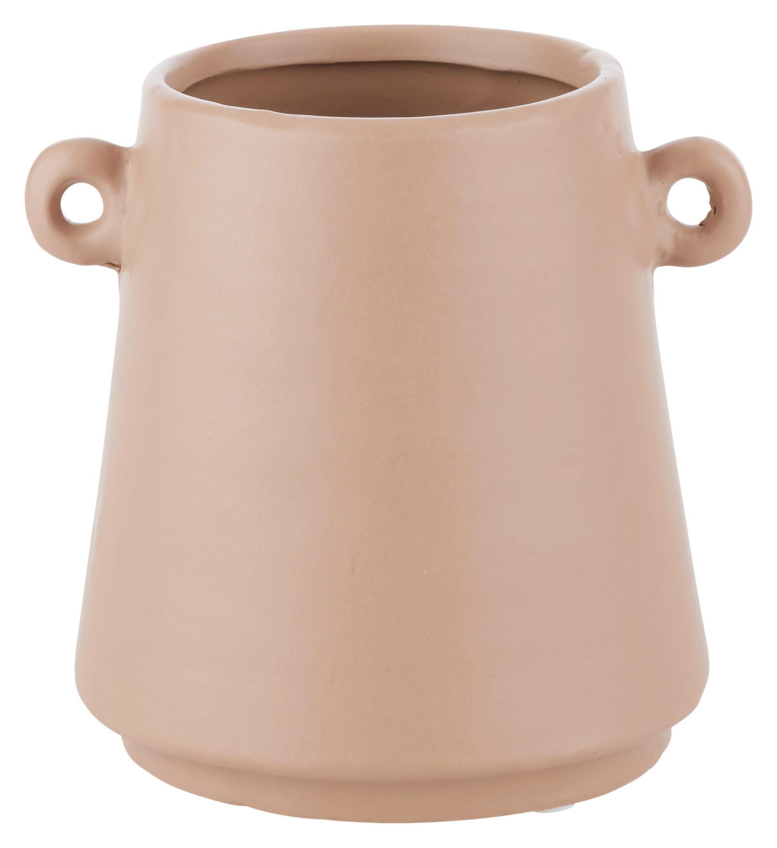 Váza keramická Emma, V: 16,5cm - světle hnědá, Basics, keramika (14/16,5/13,5cm) - Modern Living