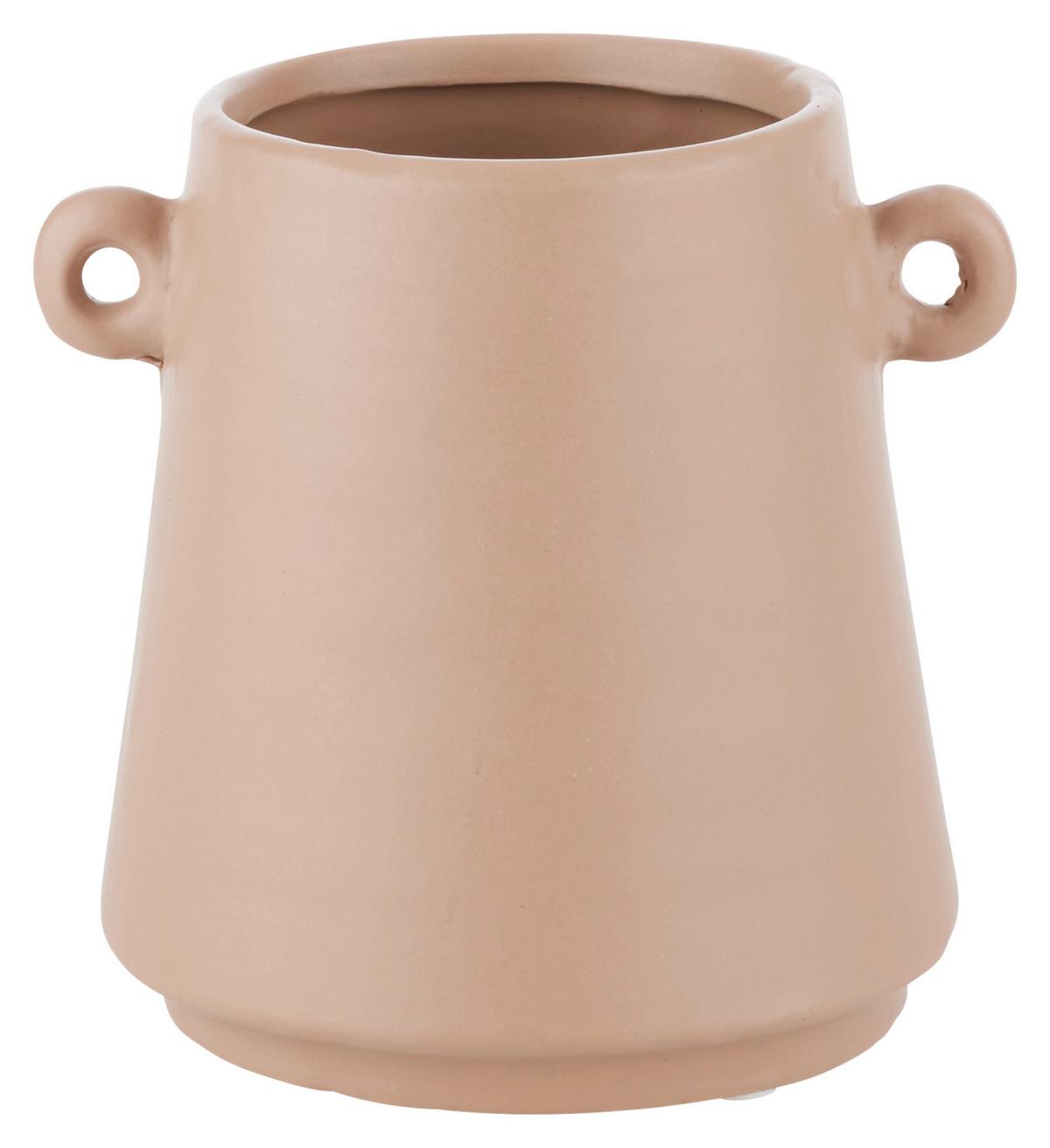 Váza keramická Emma, V: 16,5cm - světle hnědá, Basics, keramika (14/16,5/13,5cm) - Modern Living