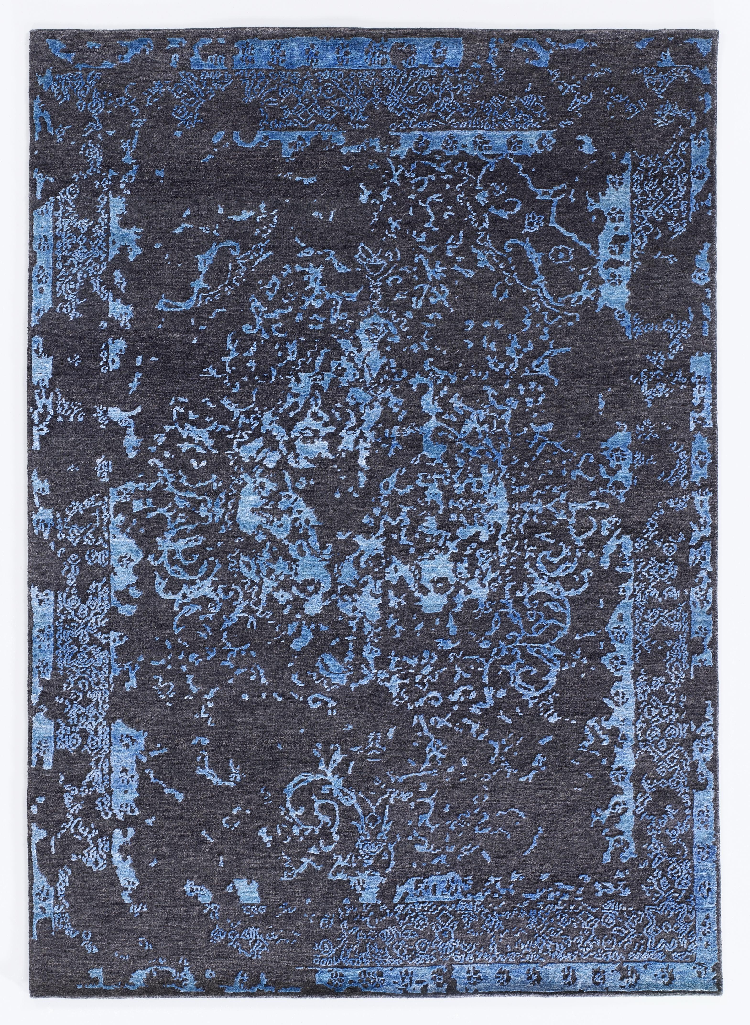 Orientalischer Webteppich Blau /Grau Soho Palis 70x140 cm - Blau/Grau, Design, Textil (70/140cm) - Musterring