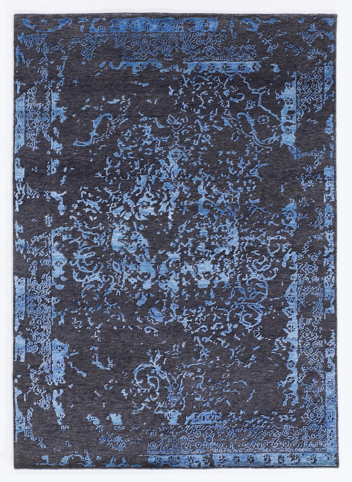 Orientalischer Webteppich Blau /grau Soho Palis 70x140 Cm - Blau/Grau, Design, Textil (70/140cm) - Musterring