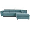 Ecksofa Lapis Petrol S: 255/217 Cm - Petrol/Schwarz, KONVENTIONELL, Textil (255/217cm) - MID.YOU