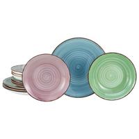 Tafelservice Samba Bunt Multicolor 12--Teilig - Multicolor, Basics, Keramik - Creatable