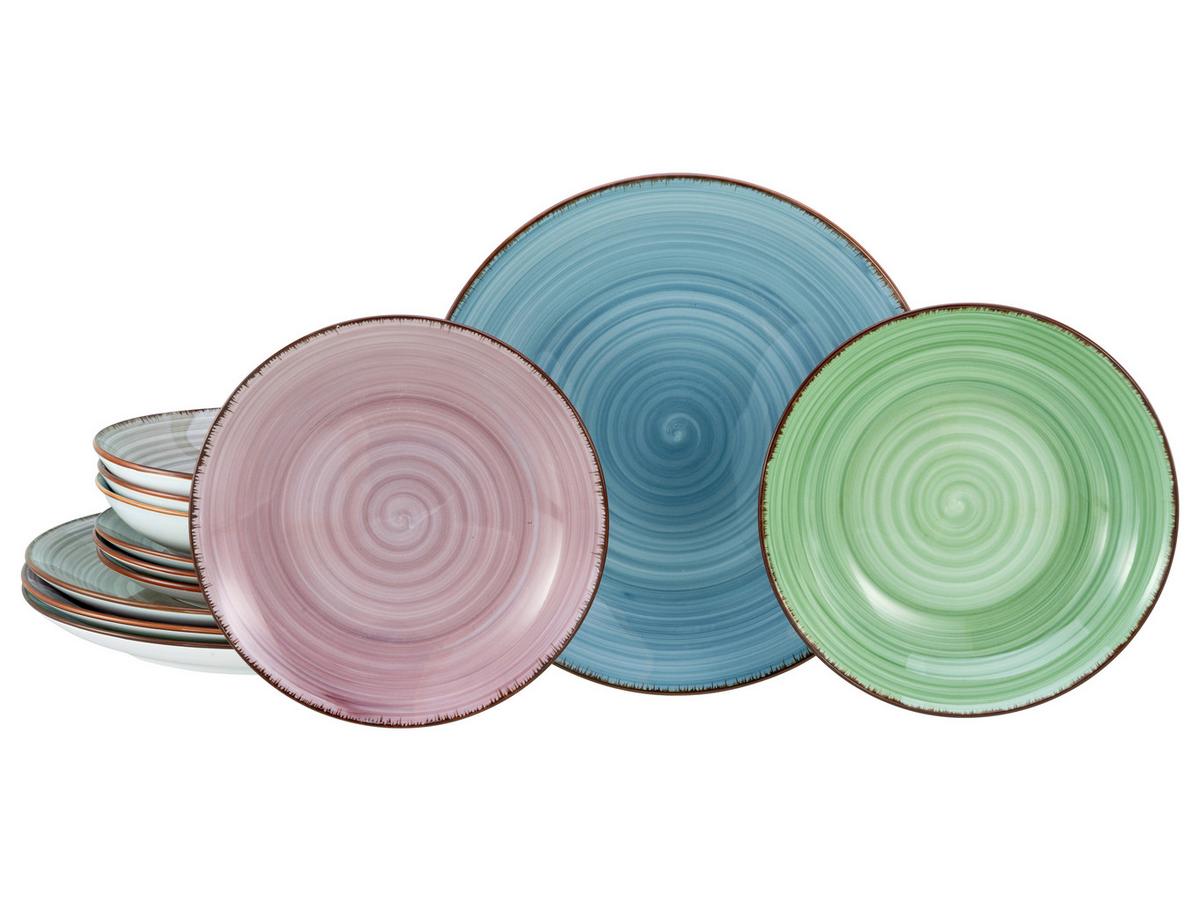 Tafelservice Samba Bunt Multicolor 12--Teilig - Multicolor, Basics, Keramik - Creatable