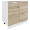 Waschbeckenunterschrank Esilo B: 80 cm Weiß/Eiche Dekor - Weiß/Sonoma Eiche, KONVENTIONELL, Holzwerkstoff (80/82/46cm) - MID.YOU