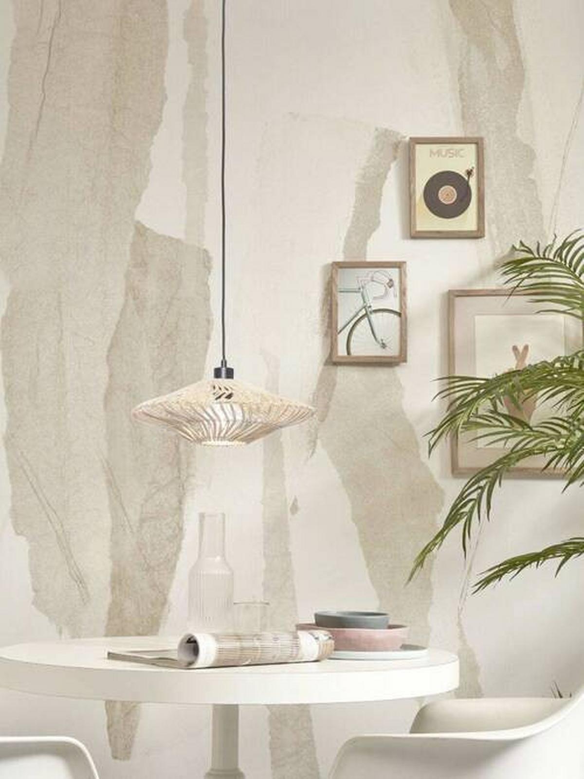 Hängeleuchte Zanzibar/H/4012/W - Weiß, Trend, Naturmaterialien (40/12cm) - Good & Mojo