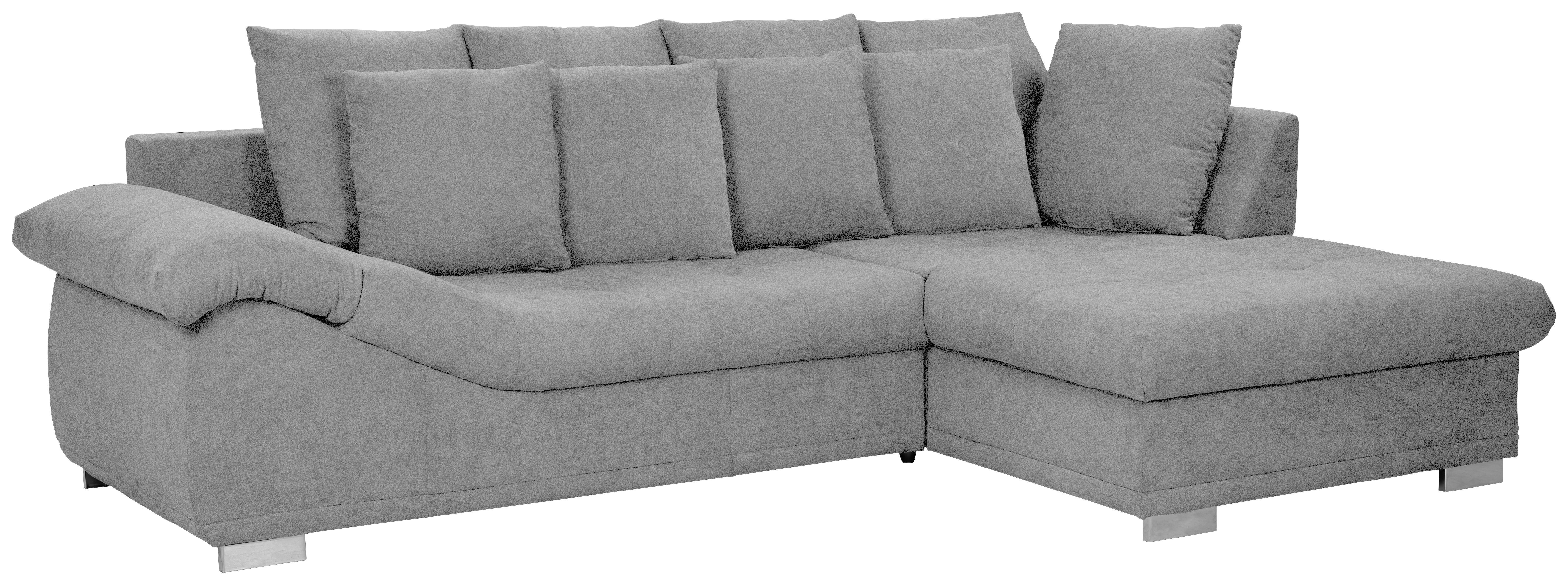 Sedací Souprava Swing Stříbrná, Pravý Roh - barvy stříbra/barvy chromu, Moderní, kov/textil (290/193cm) - MID.YOU