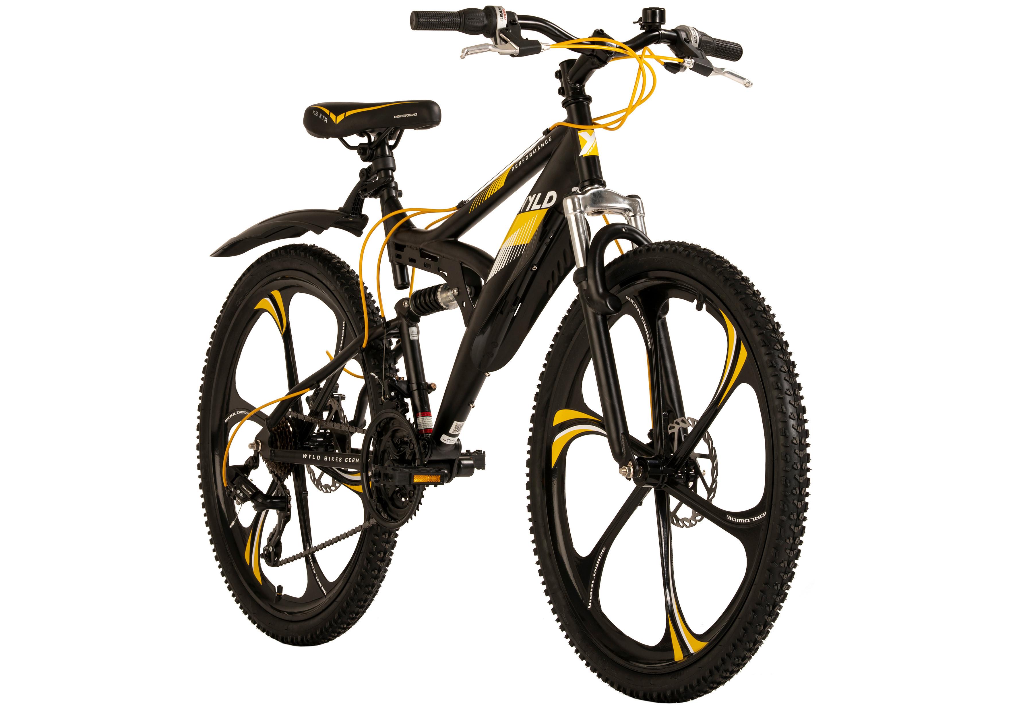 Mountainbike 414m - Schwarz, MODERN, Metall (25/140/60cm)