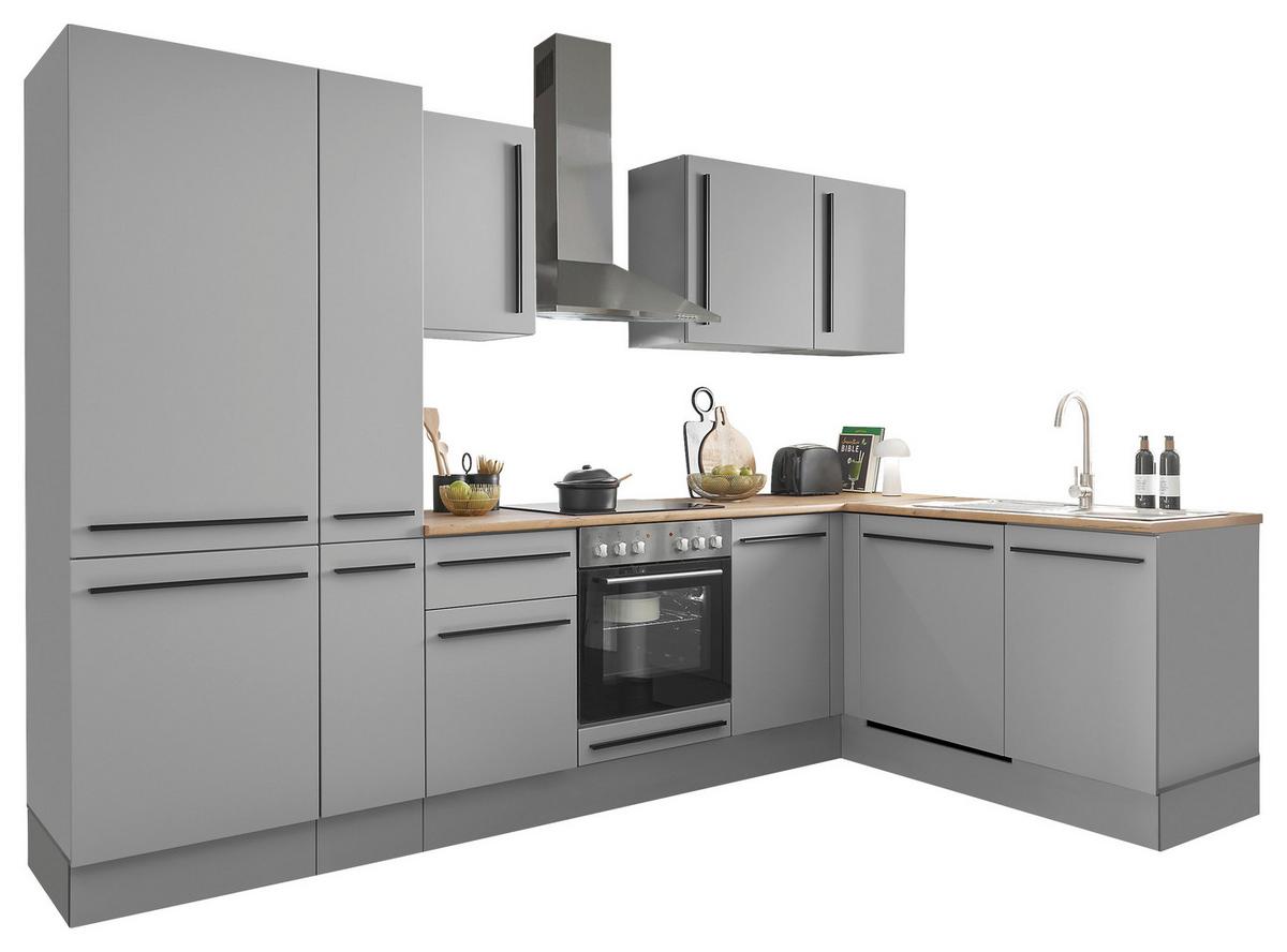 Eckküche Denver Grau/Eiche Dekor 310x175 cm - Eichefarben/Grau, Design, Holzwerkstoff (310/175cm) - P & B