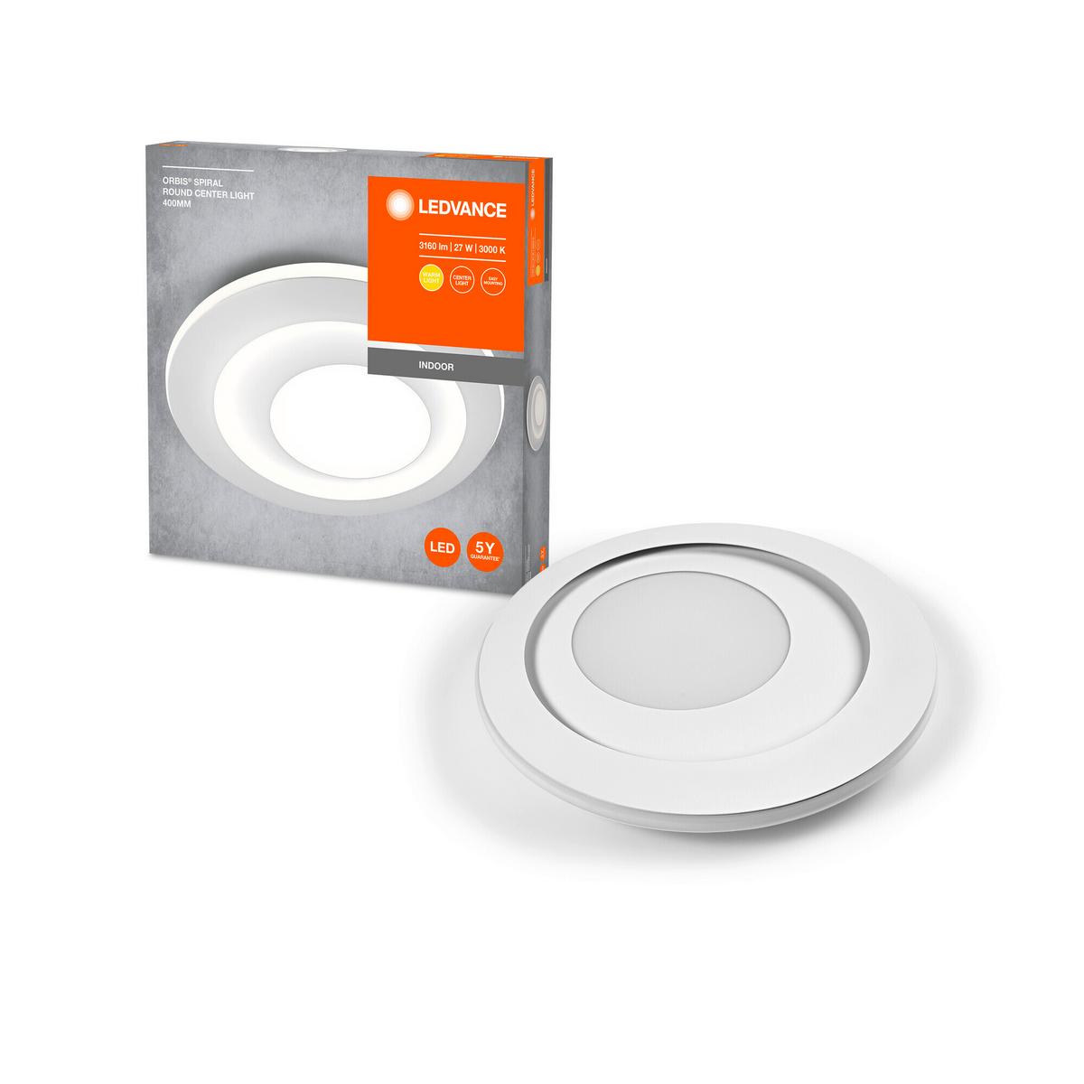 LED-Deckenleuchte, 27w Orbis Spiral Main And Side Lig - Weiß, Basics, Metall (40/5cm) - Ledvance