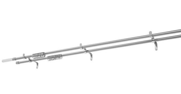 Rundstangengarnitur 2-lfg Anja Silber/metall L: 240 Cm - Silberfarben, KONVENTIONELL, Metall (240cm) - Ondega