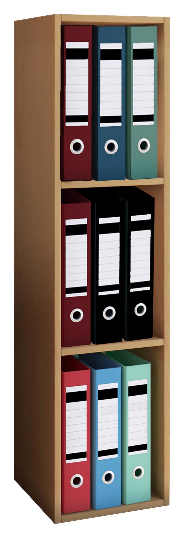 Regál na šanóny Offas buk - farba buka, Design, kompozitné drevo (34/107/29cm) - MID.YOU