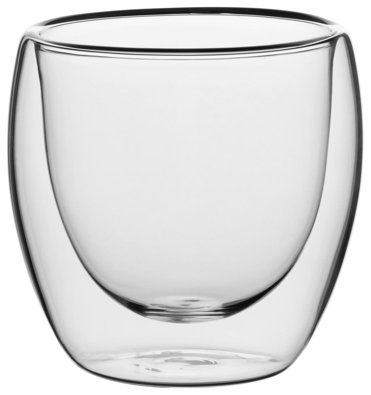 Kaffeeglas Transparent, 6-Teilig - Transparent, Trend, Glas (180ml) - Mäser