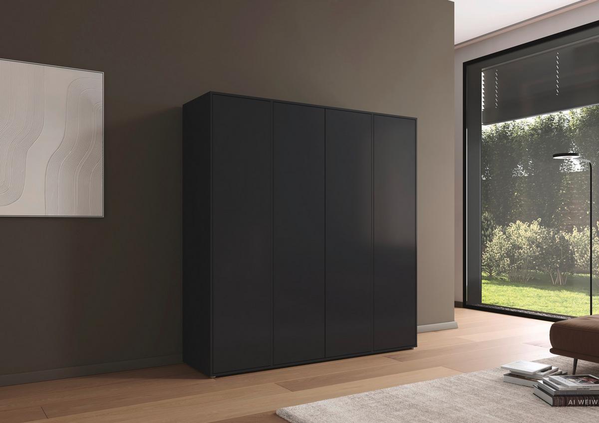 Drehtürenschrank Nabila Grau B: 187 cm - Grau, MODERN, Holzwerkstoff (187/194/53cm) - Rauch Möbel