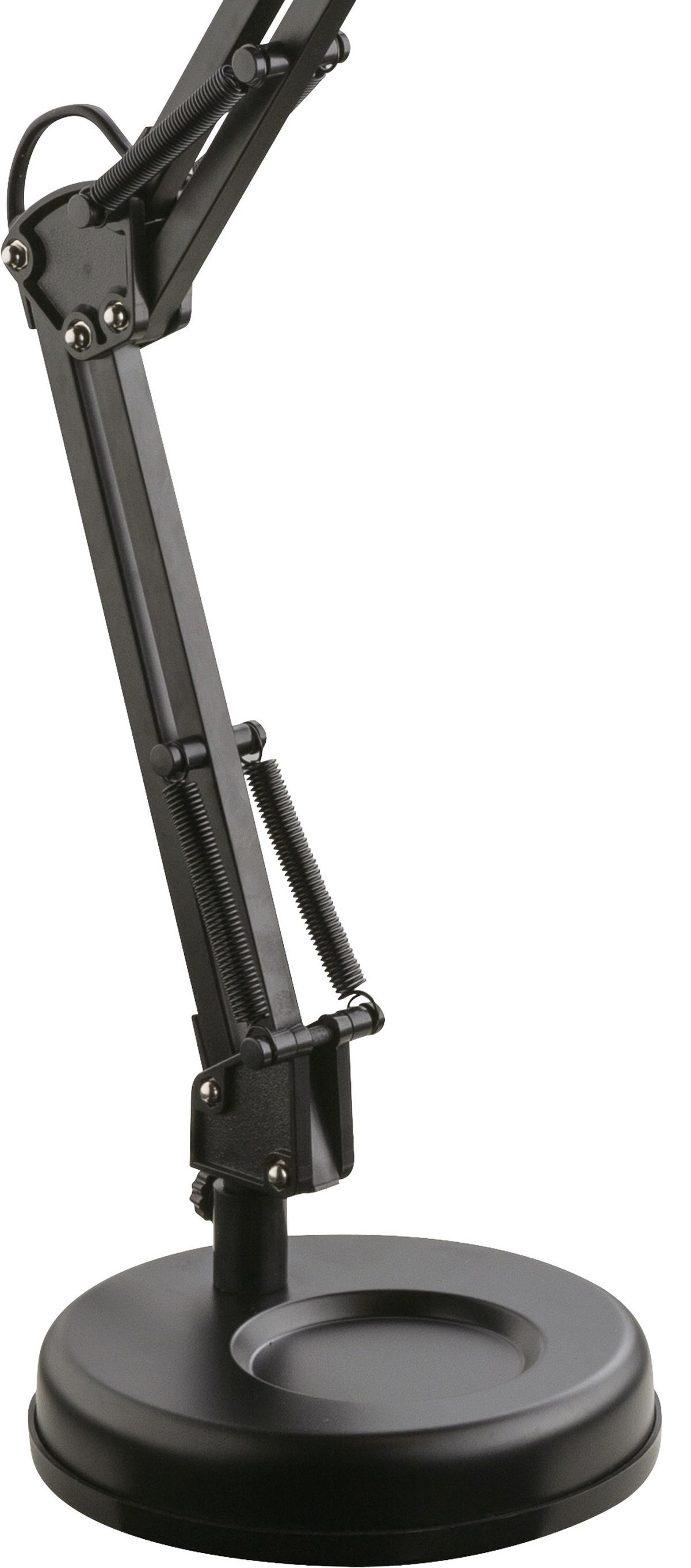 Tischlampe Erich Schwarz Schwenkbar Mit Schalter - Schwarz, KONVENTIONELL, Kunststoff/Metall (40/15/59cm) - Ondega