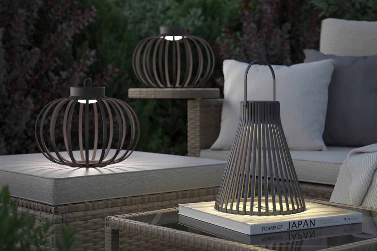 VENKOVNÍ LED SVÍTIDLO PUNO - černá, Moderní, plast/přírodní materiály (25/21,5cm) - Modern Living