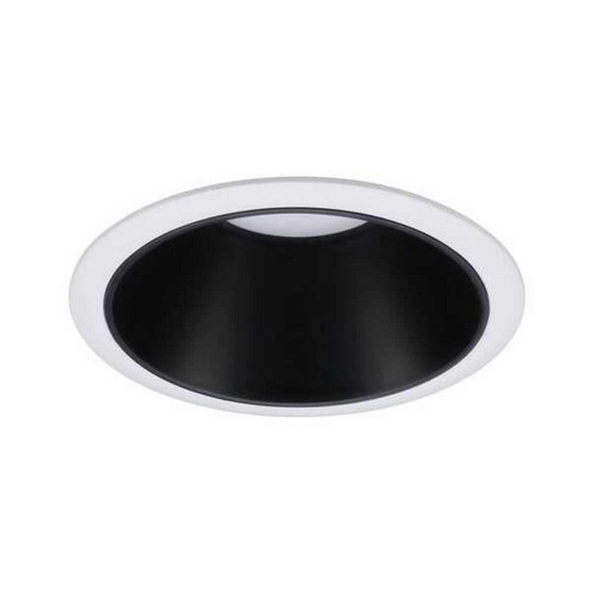 Einbauspot Ø 8,8 cm Weiß/Schwarz dimmbar - Schwarz/Weiß, Design, Kunststoff/Metall (8,8cm) - Paulmann