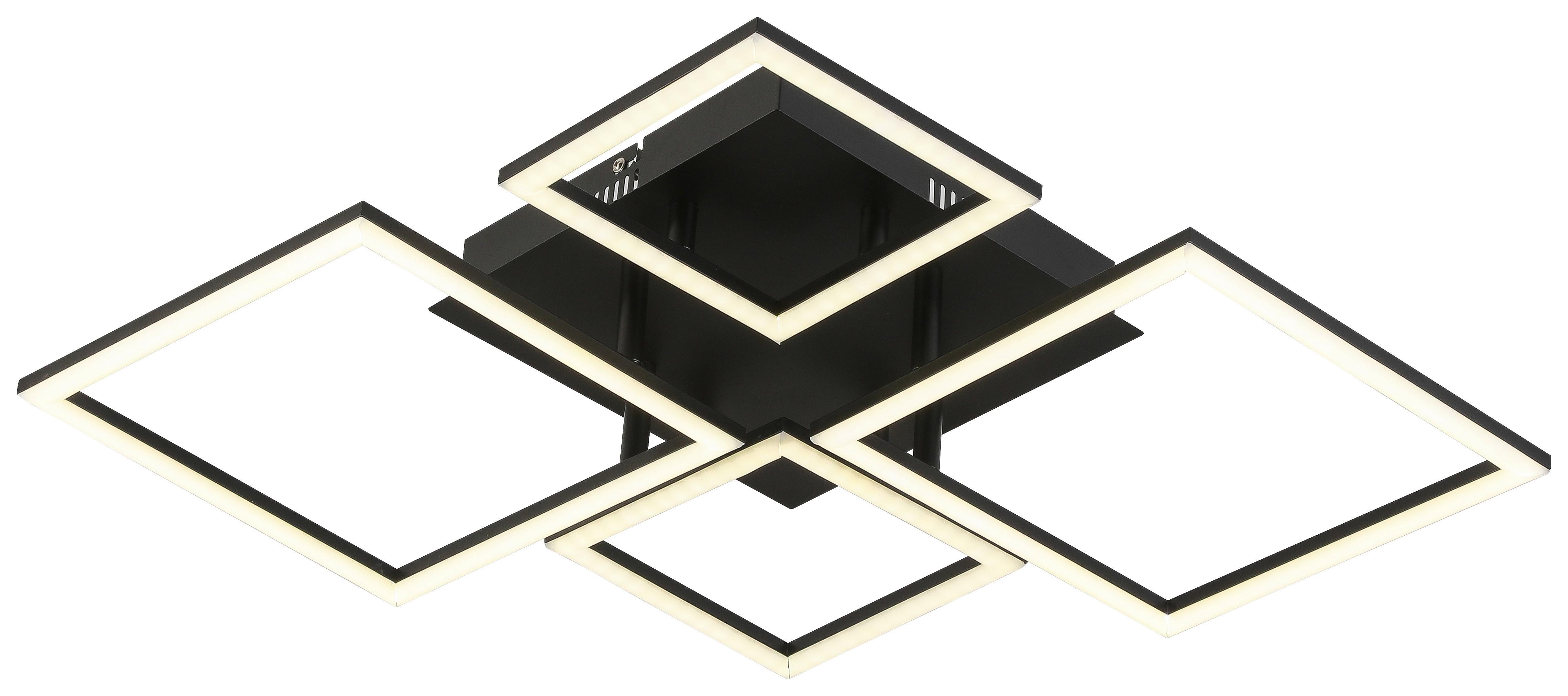 Stropní Led Svítidlo Fenja, Včet. Led 24w - černá, Moderní, kov/plast (78/52/8cm) - Premium Living