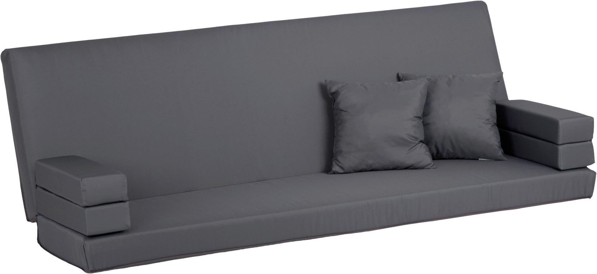 Kissen für Hollywoodschaukel Star 183x57x10 Anthrazit - Anthrazit, Basics, Textil (183/57/10cm) - Gardenson