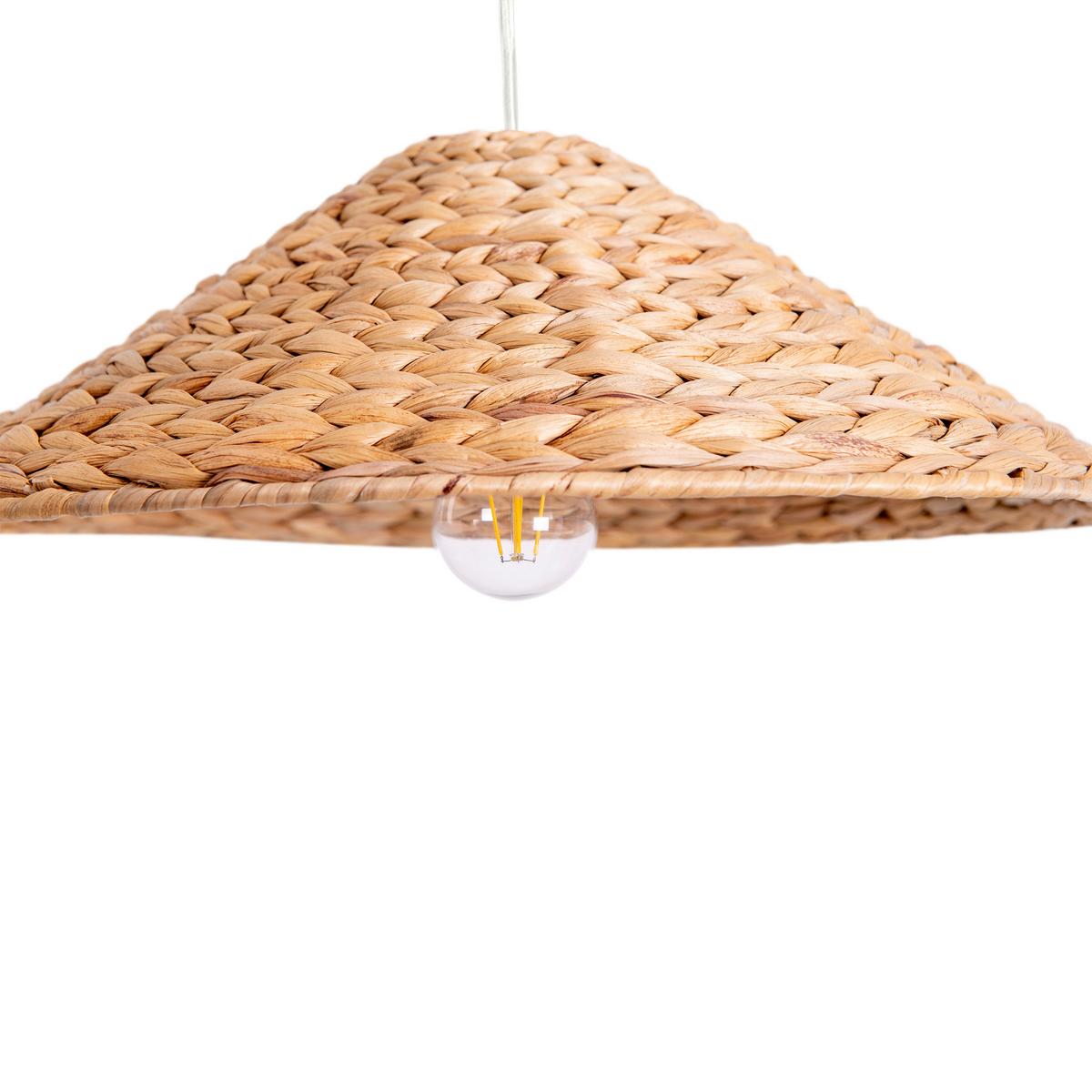 Hängeleuchte H: 124 cm 1-Flammig, Korbgeflecht - Naturfarben, Natur, Naturmaterialien (45/124cm) - Näve