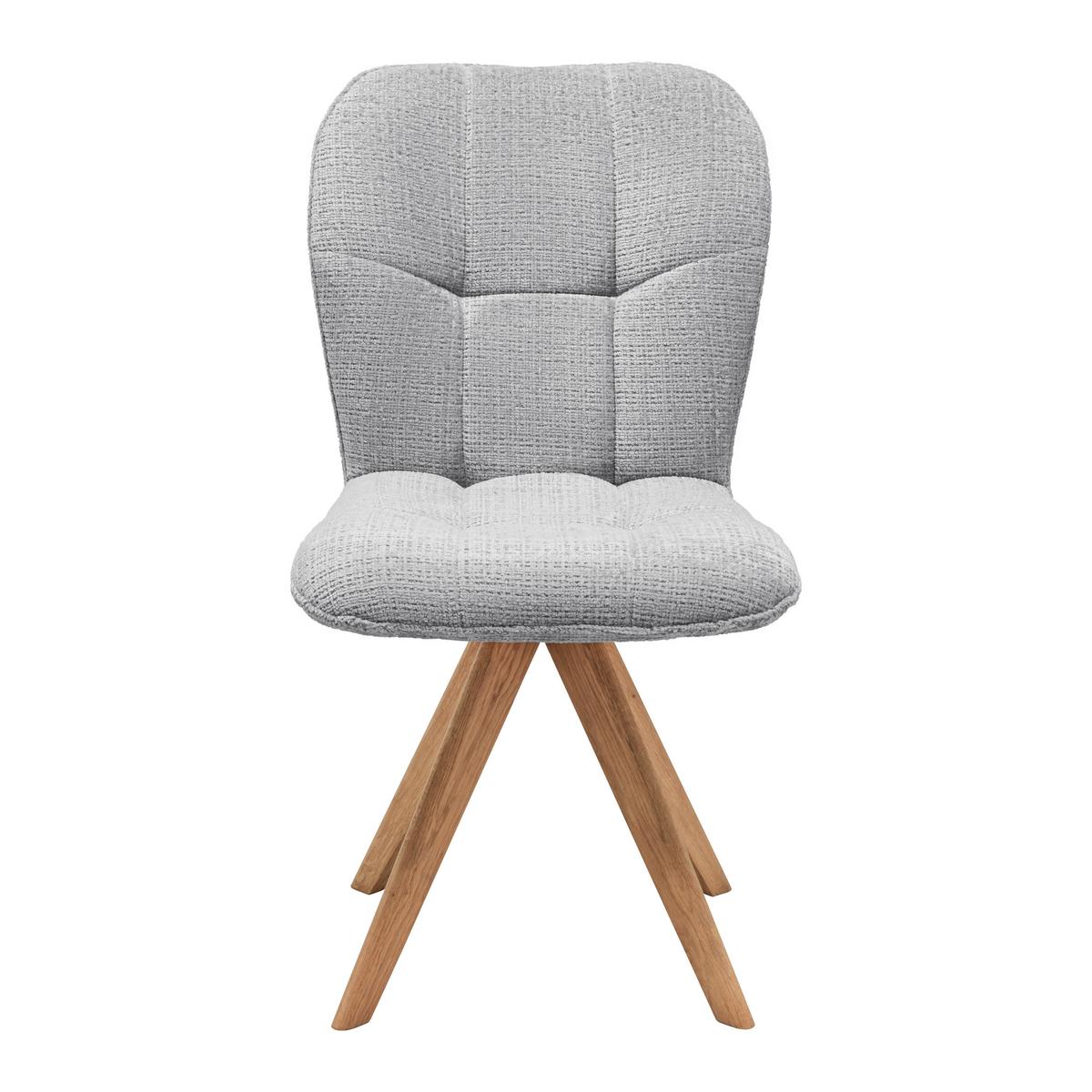 Židle Alba, dřevo dub - barvy dubu/světle šedá, Moderní, dřevo/textil (50/91/63cm) - Mömax