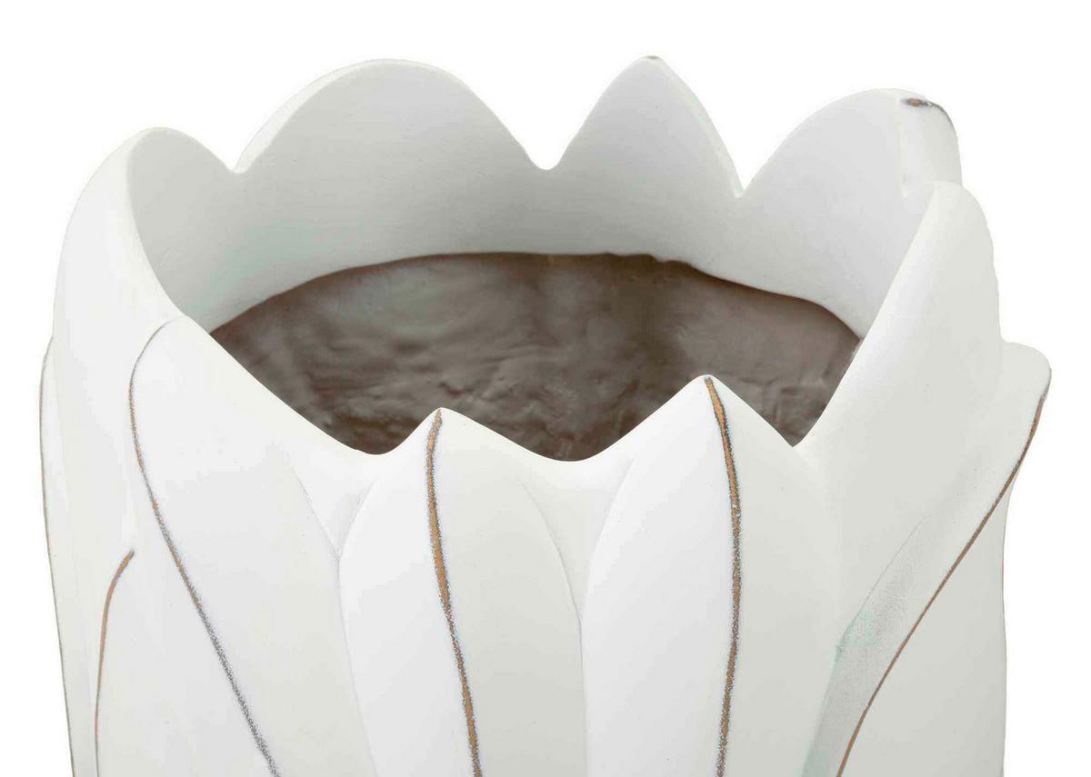 Vase Gardy Weiß B: 30,5 Cm - Weiß, Basics, Kunststoff (30,5/69/30,5cm)