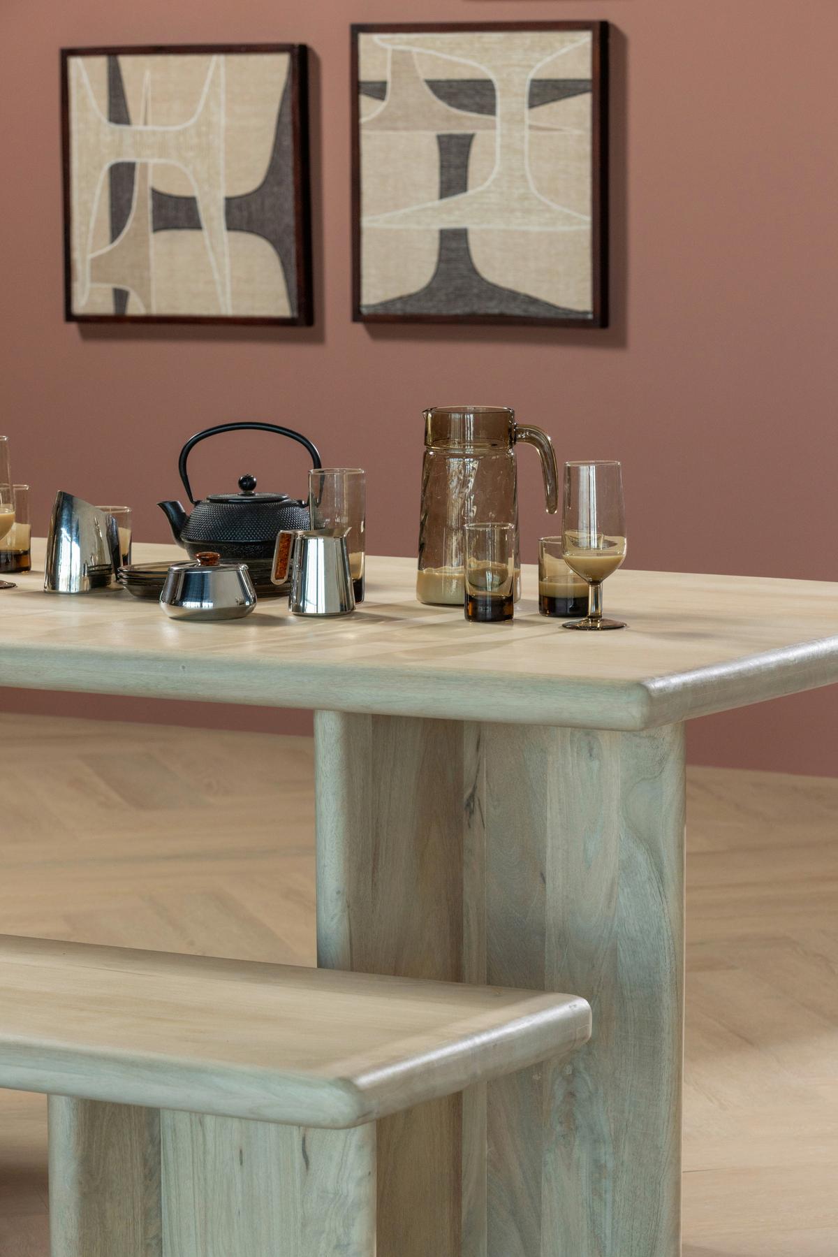 SITZBANK Ato Naturfarben B: 220cm - Naturfarben, MODERN, Holz (220/47/45cm) - Livetastic