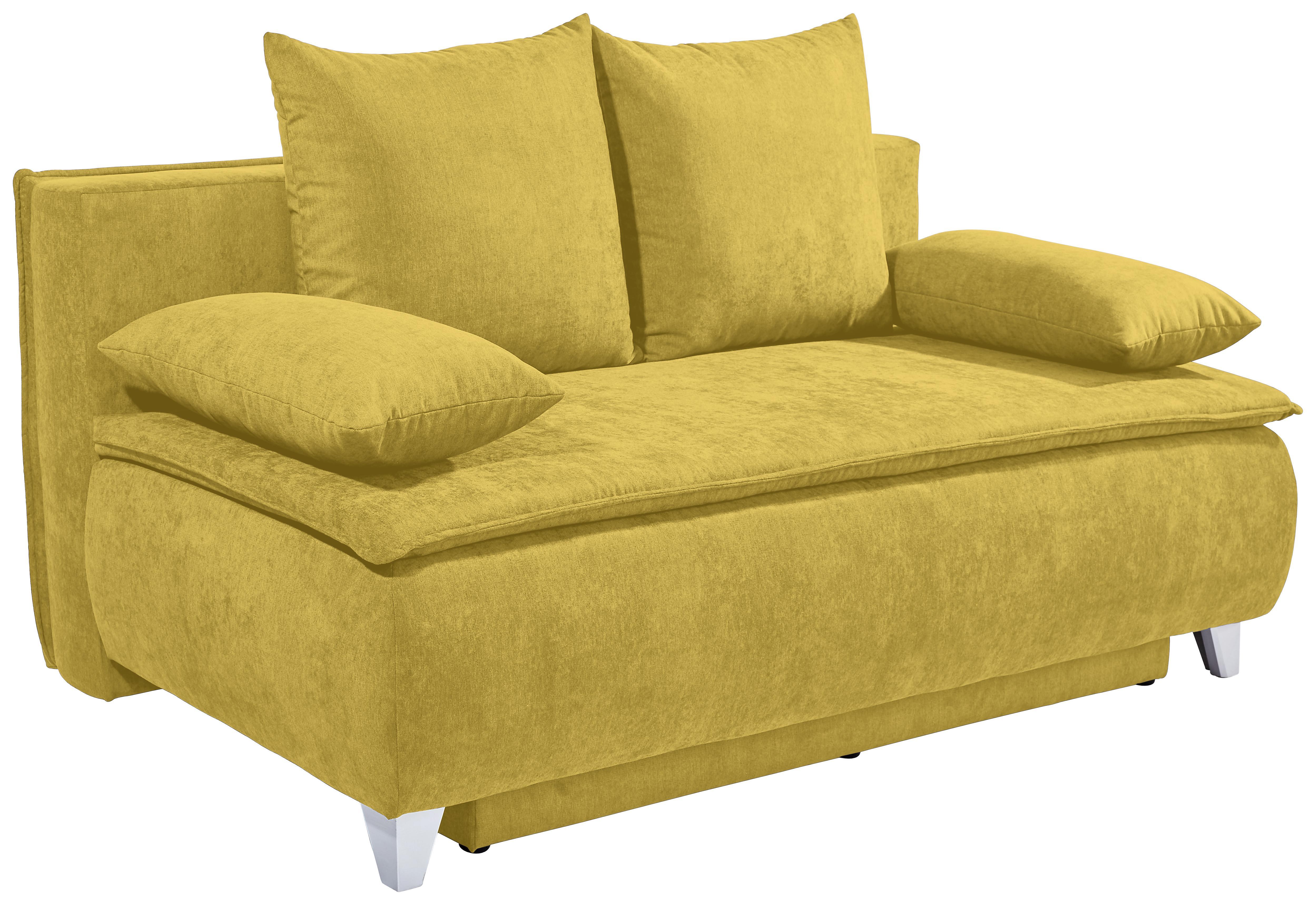 Boxspringsofa Marlene B: 208cm - Gelb, MODERN, Holz/Textil (208/100/106cm) - Luca Bessoni
