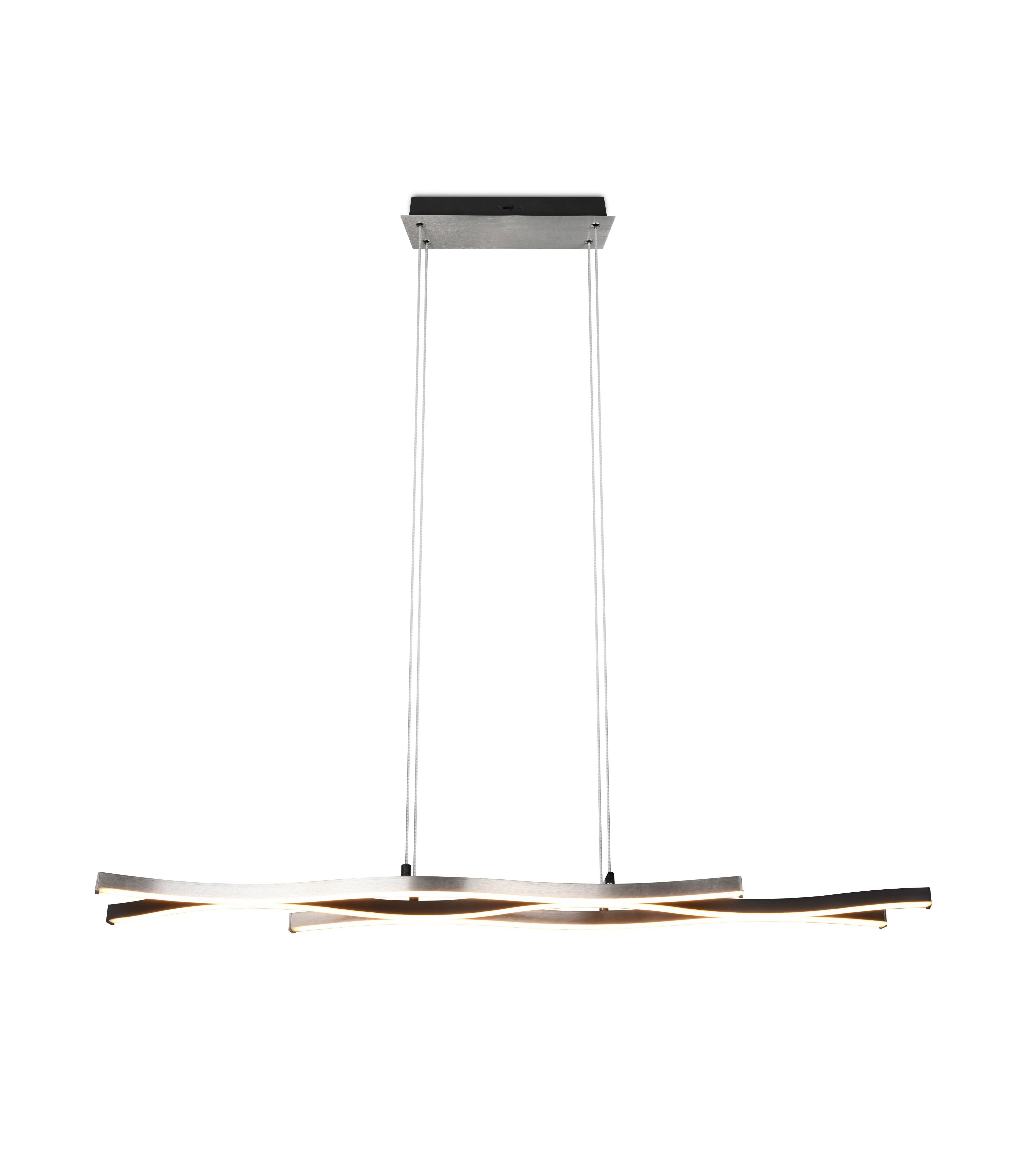 LED-Pendelleuchte 341210305 Blaze - Schwarz/Alufarben, Design, Metall (107,5/150/15,5cm) - Trio Leuchten