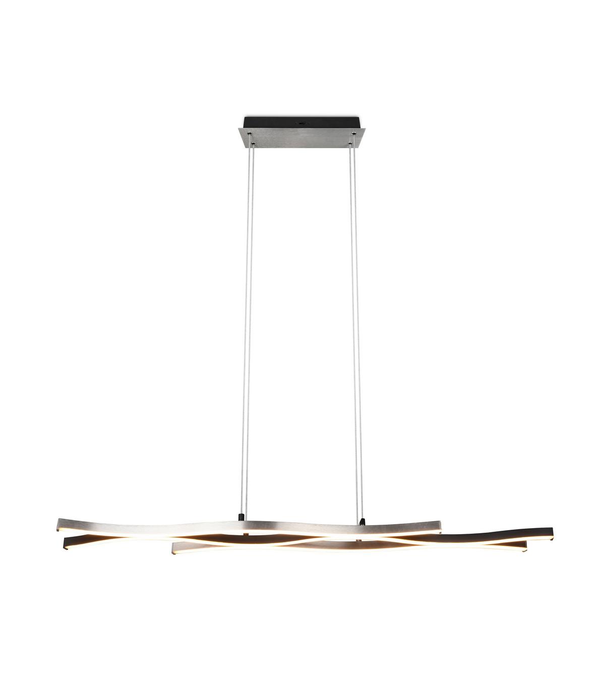 Led-pendelleuchte 341210305 Blaze - Schwarz/Alufarben, Design, Metall (107,5/150/15,5cm) - Trio Leuchten