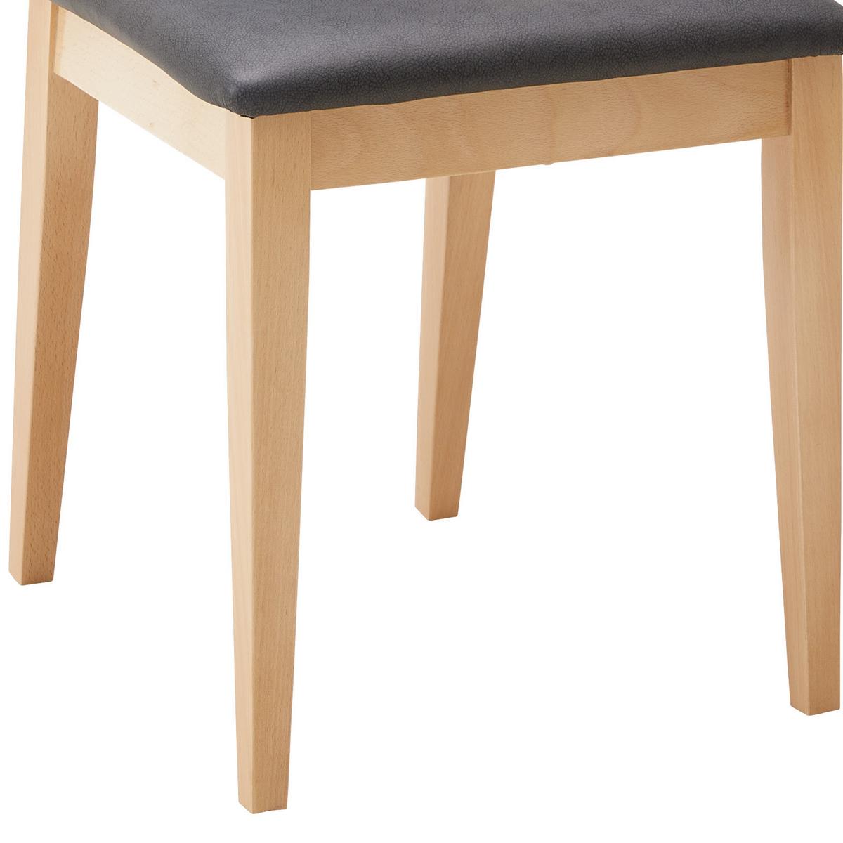 Vierfußstuhl Verona Anthrazit Gepolstert - Anthrazit/Eiche Artisan, KONVENTIONELL, Holzwerkstoff/Textil (46/90/51cm)
