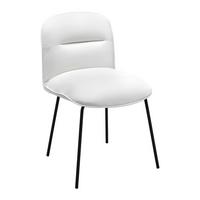 Stolička Ellis biela - čierna/biela, Modern, kov/drevo (43/80/50cm) - Bessagi Home