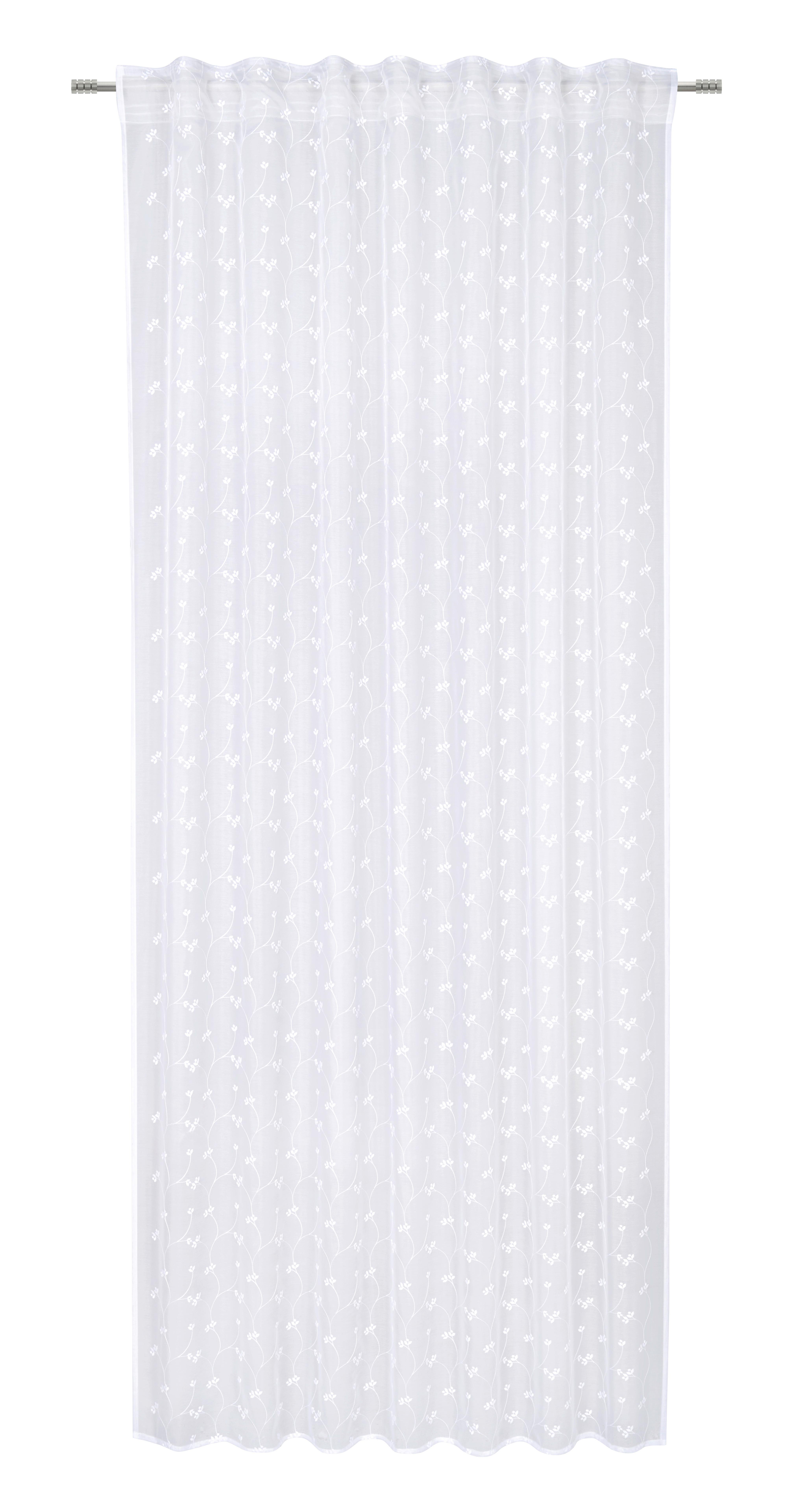 Hotový záves Stella, 140/245cm, biela - biela, Romantik / Landhaus, textil (140/245cm) - Mömax