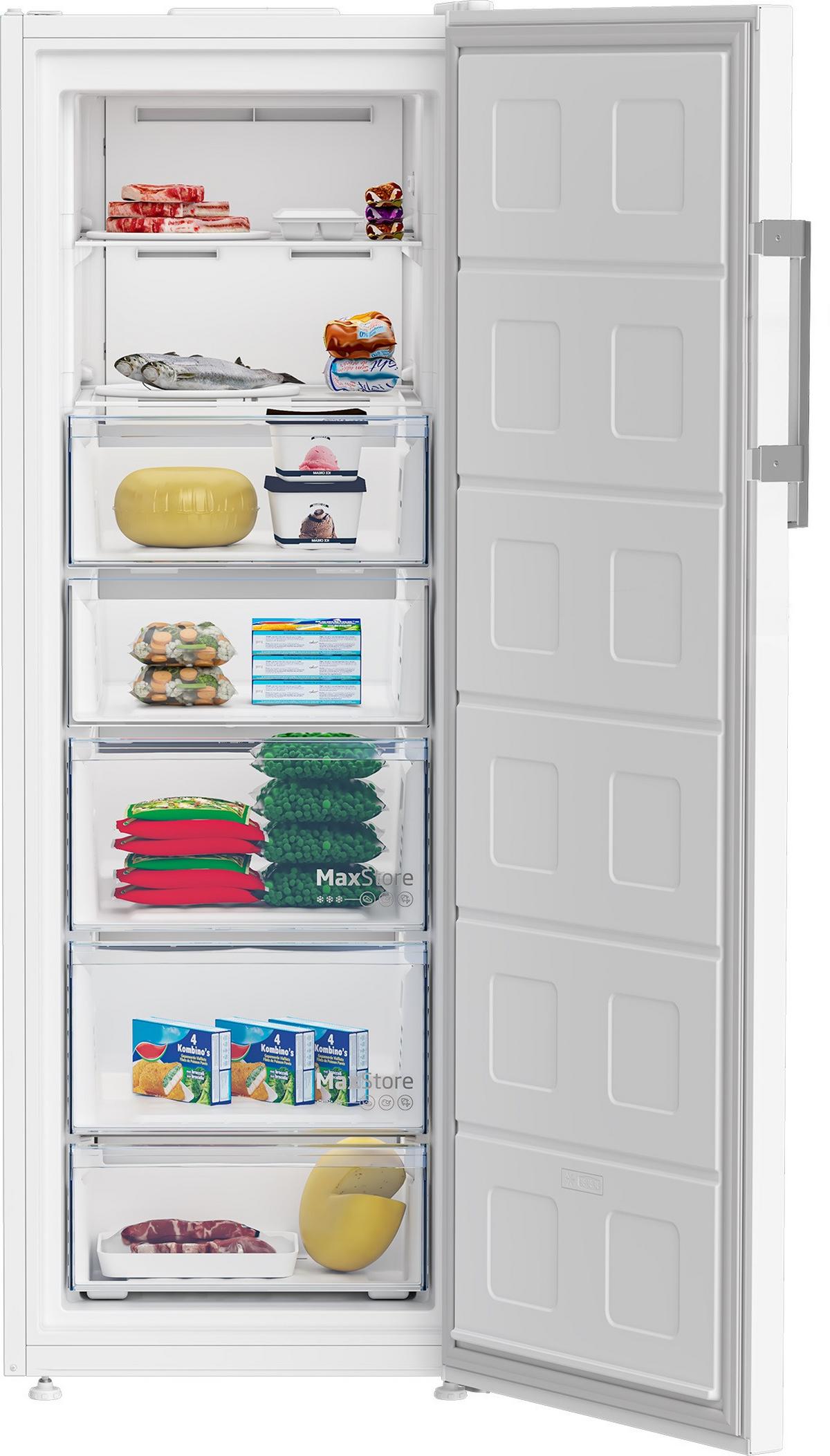 Gefrierschrank B5RFNE294W Nutzinhalt ca. 260 L, EEKL: E - Weiß, Basics (59,7/170,5/70,9cm) - Beko