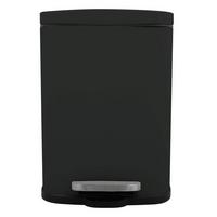 Treteimer Akira 12l Schwarz Metall Lxbxh: 28x19,3x37,9 Cm - Schwarz, Basics, Kunststoff/Metall (28/19,3/37,9cm) - Spirella