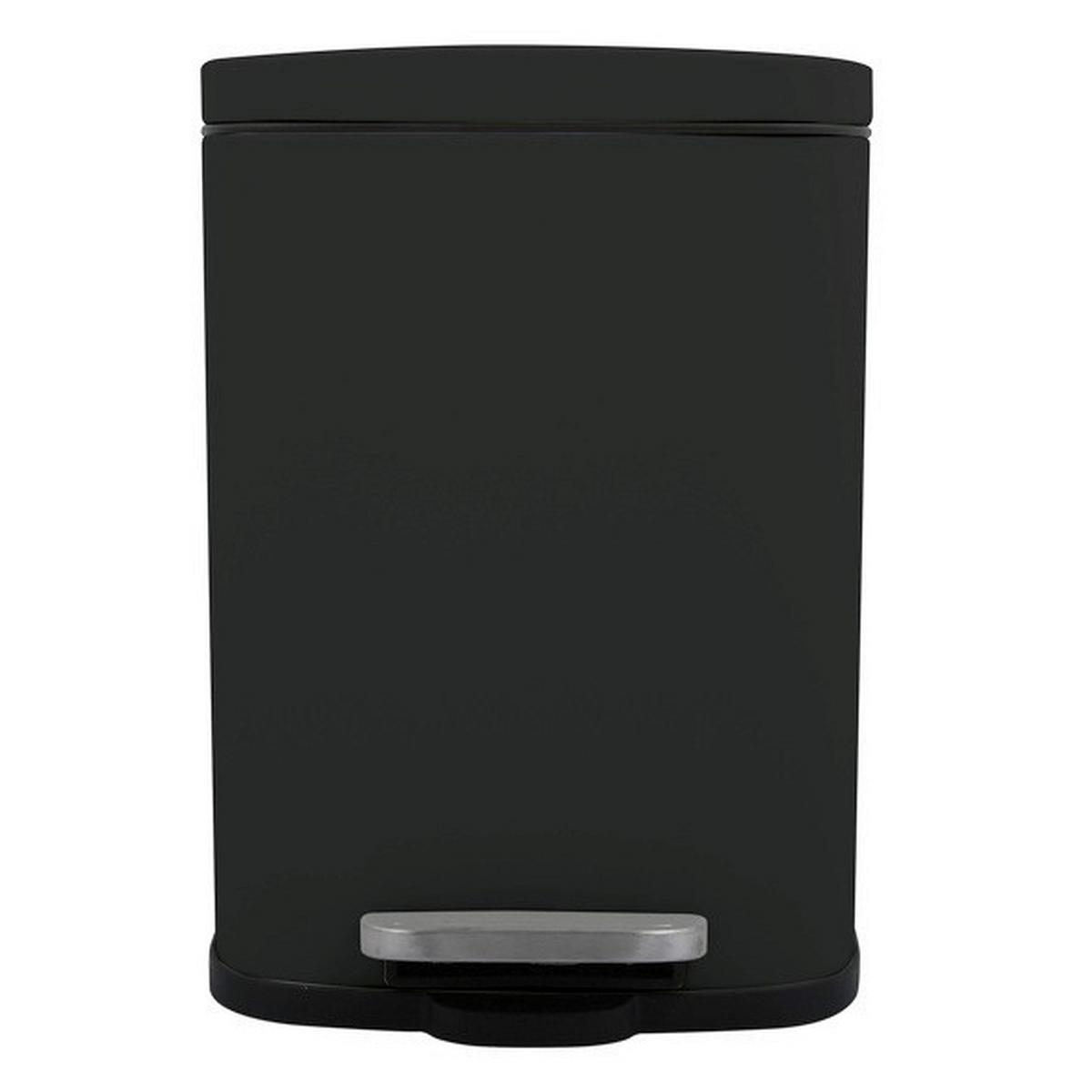 Treteimer Akira 12l Schwarz Metall Lxbxh: 28x19,3x37,9 Cm - Schwarz, Basics, Kunststoff/Metall (28/19,3/37,9cm) - Spirella