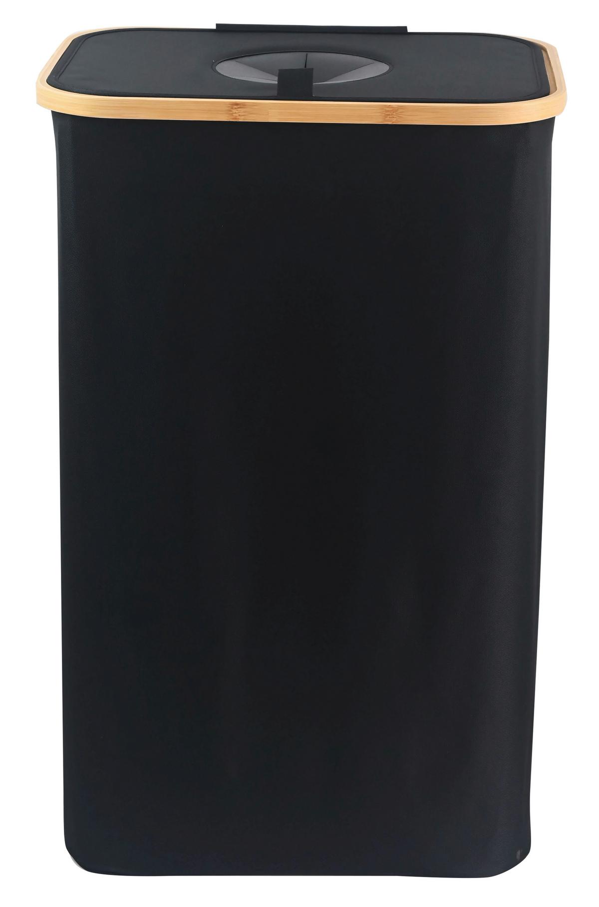 KOŠ NA LÁHVE PET - černá, Konvenční, karton/textil (44/33/70cm) - Mömax