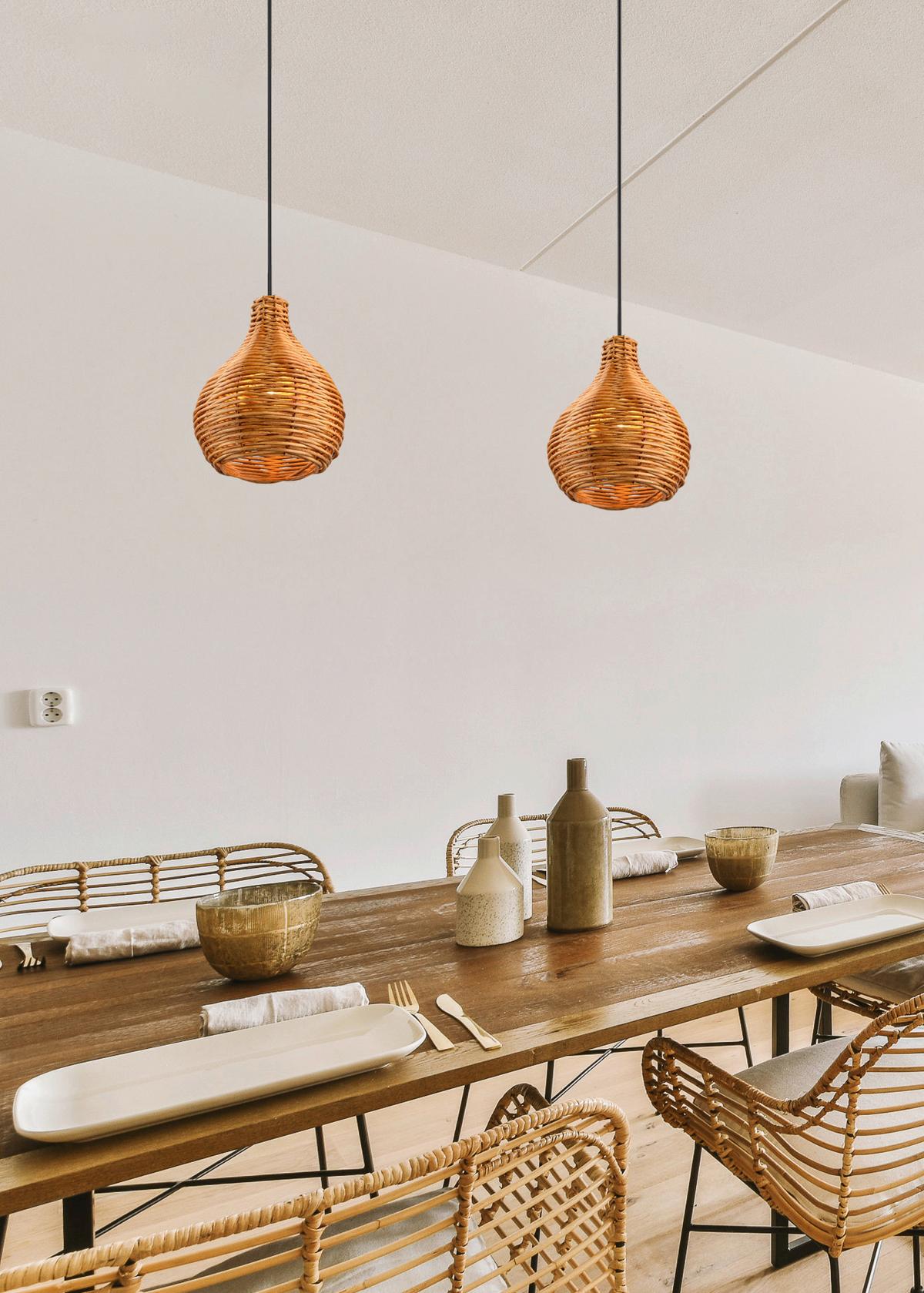 Pendelleuchte R31291036 Sprout - Braun, Basics, Holz (17/150cm)