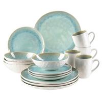 Kombiservice Frozen 4 Personen Geschirr Set - Grün, Basics, Keramik (34,7/32/35cm) - Mäser