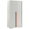 Drehtürenschrank B: 98,5 Cm London Weiß - Weiß, MODERN, Holzwerkstoff (98,5/195,2/56cm) - MID.YOU