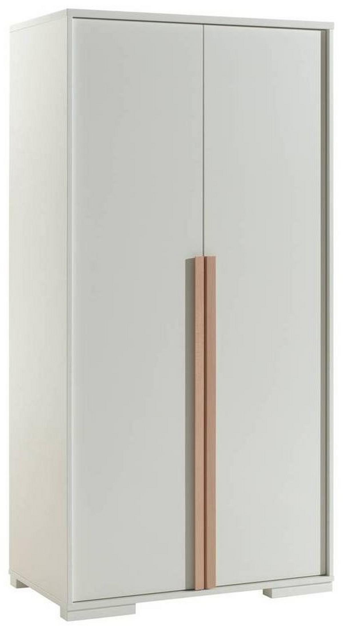 Skriňa s otočnými dverami LONDON - farba buka/biela, Modern, drevo/kompozitné drevo (98,5/195,2/56cm) - MID.YOU