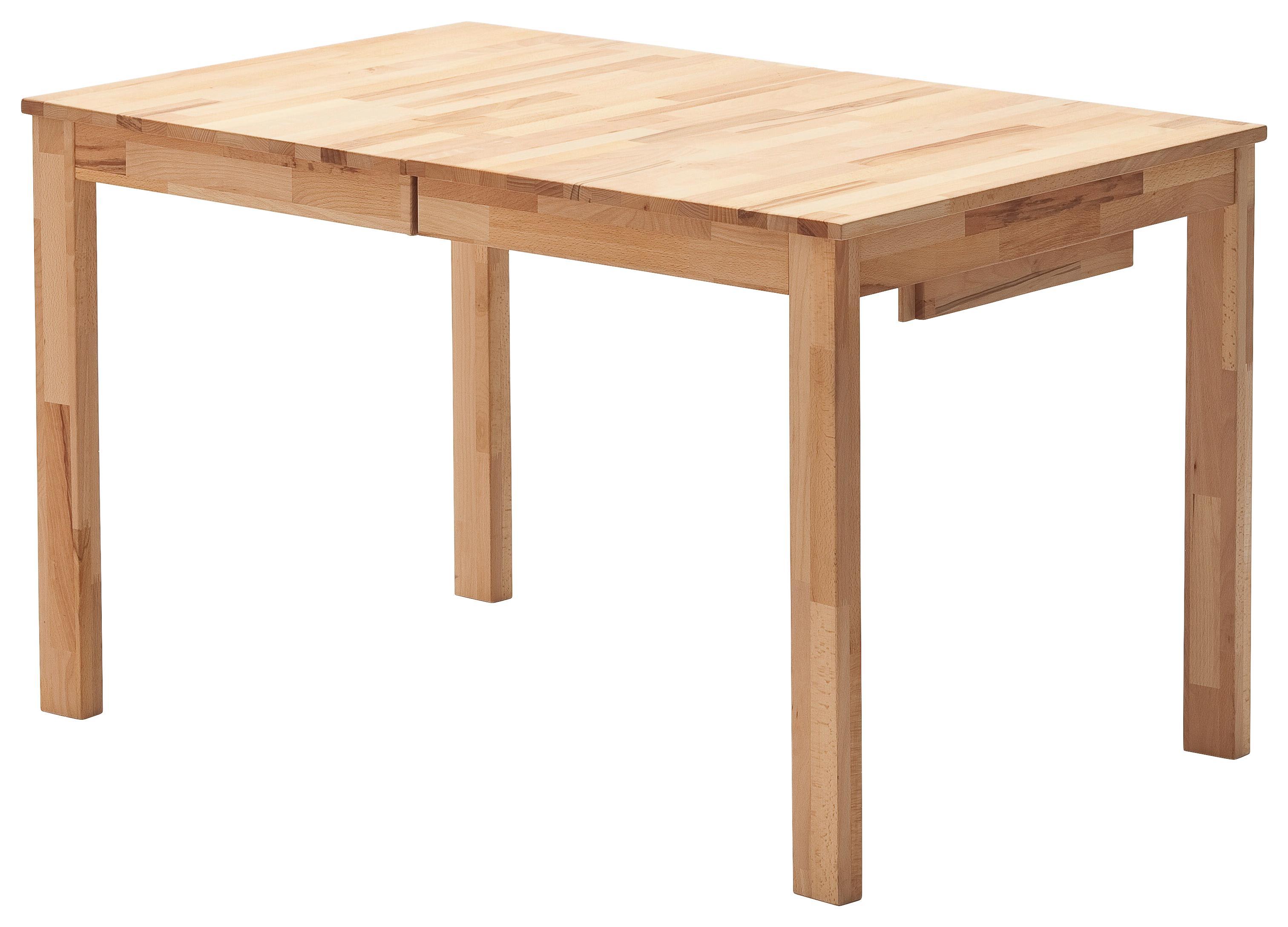 Ausziehbarer Esstisch Fabian 125 cm Buche - Buchefarben, MODERN, Holz (125/76/80cm)