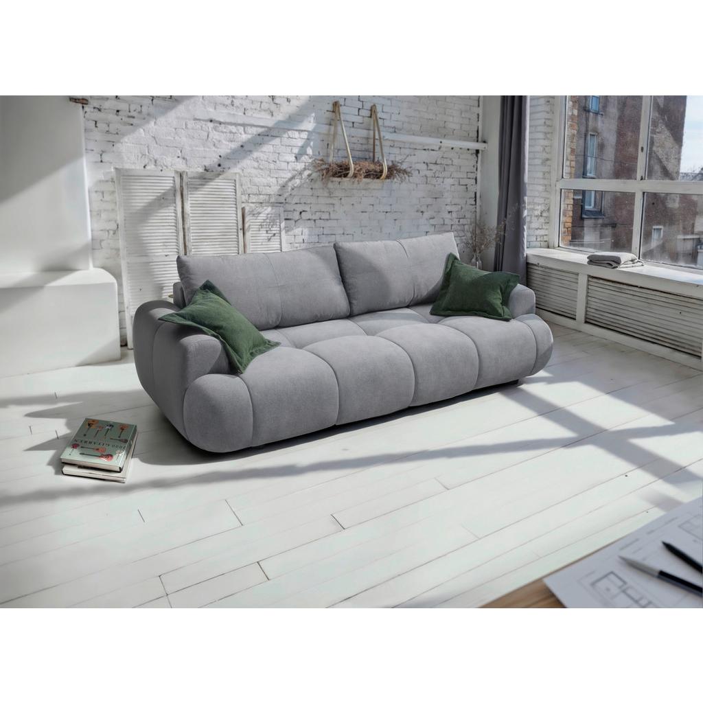 Schlafsofa Alessano Grau, B: 254cm