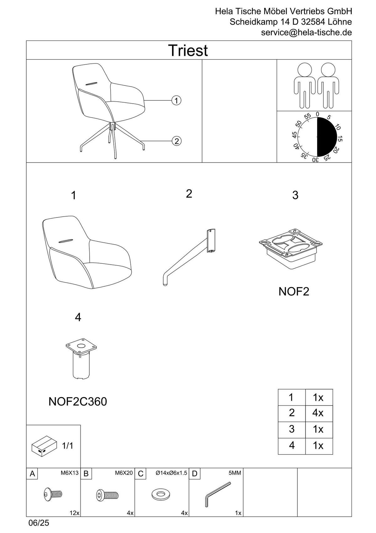 Armlehnstuhl-Set Triest S 2er-Set - Anthrazit/Schwarz, MODERN, Textil/Metall (56/83/60cm) - MID.YOU