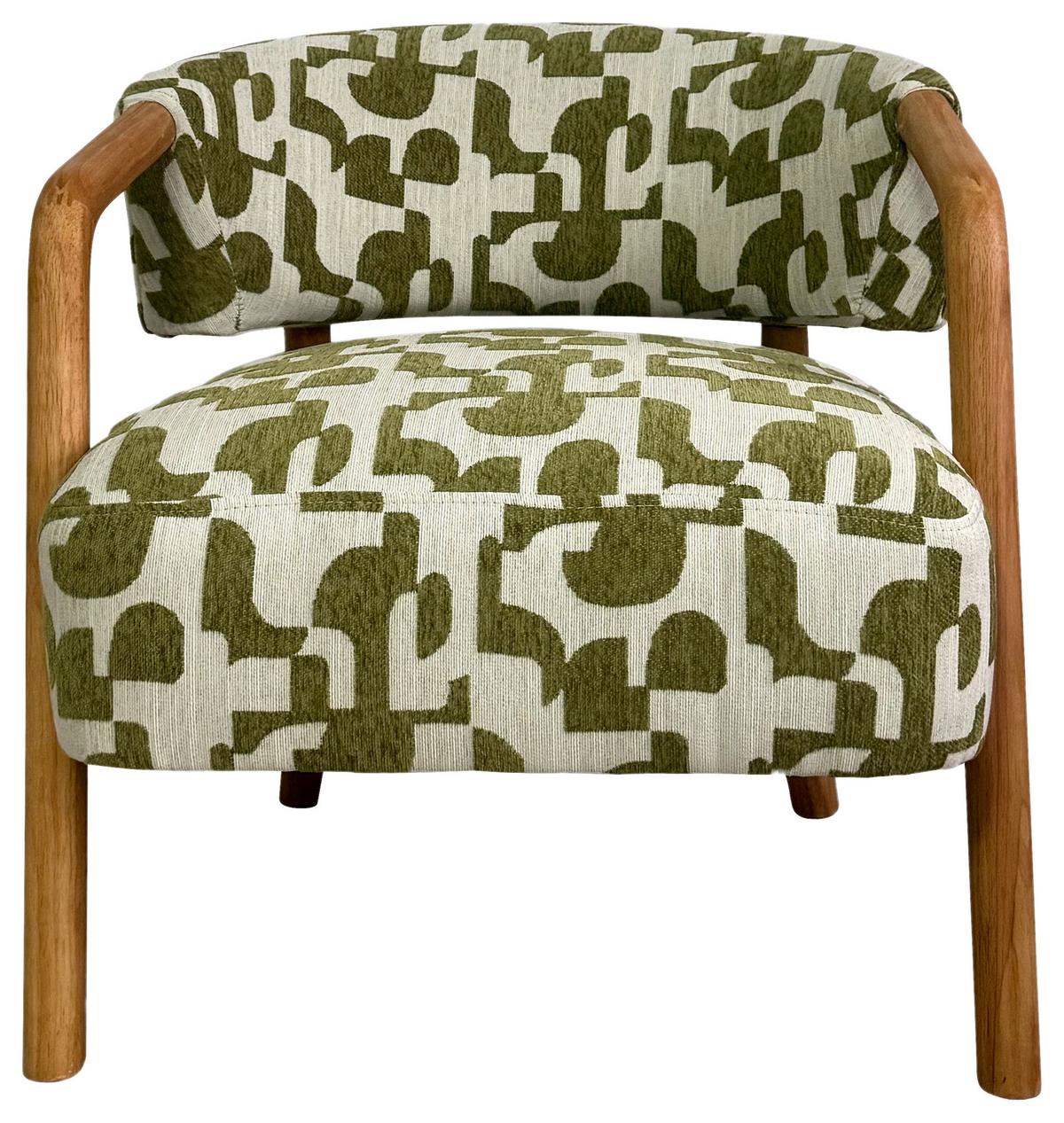 Židle s područkami JORIS, zelená/přírodní žinylka - zelená/přírodní barvy, Lifestyle, dřevo/textil (71/67/71cm) - Mömax