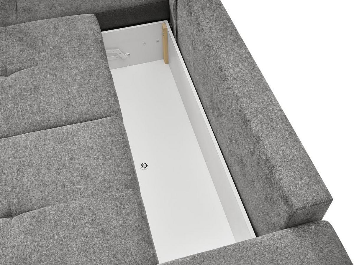 Rohová sedačka TEXAS, ľavá, sivohnedý velúr - čierna/taupe, Konventionell, drevo/textil (203/259cm) - Based